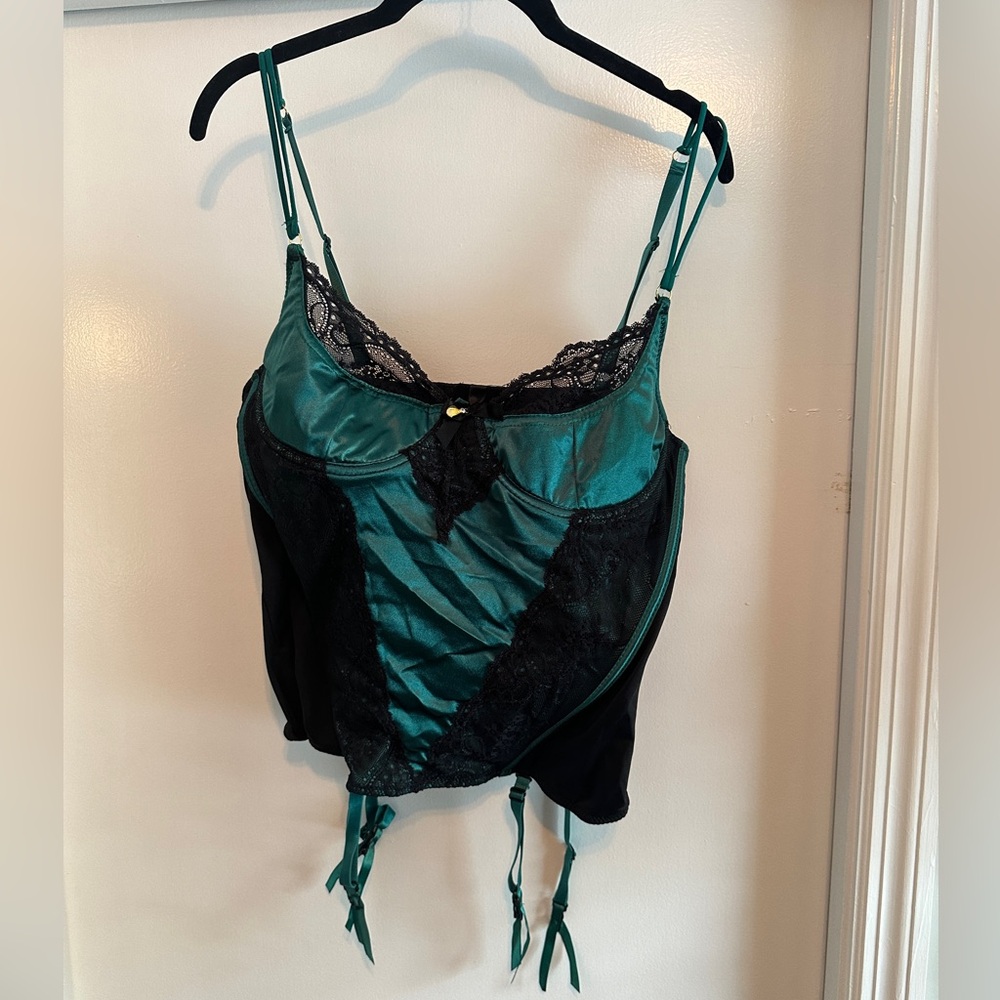 Lace and silk corset - 1x/2x